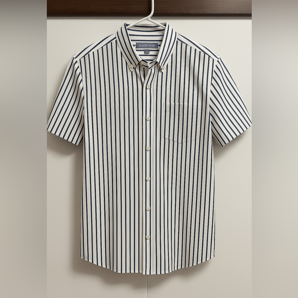 NEW 💫💫💫Slate & Stone Navy and White Striped Casual Shirt